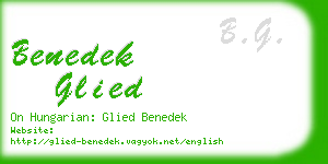 benedek glied business card